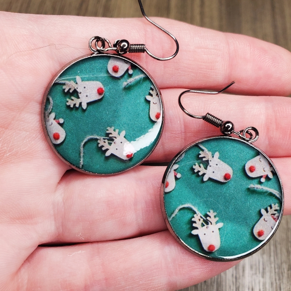 Reindeer Games Holiday Dangle Earrings